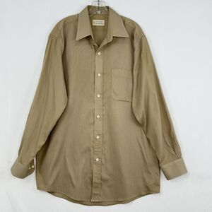 Victorio De Milano Men's Green Dress Shirt Sz 15½ 34/35 Long Sleeve Button-Up